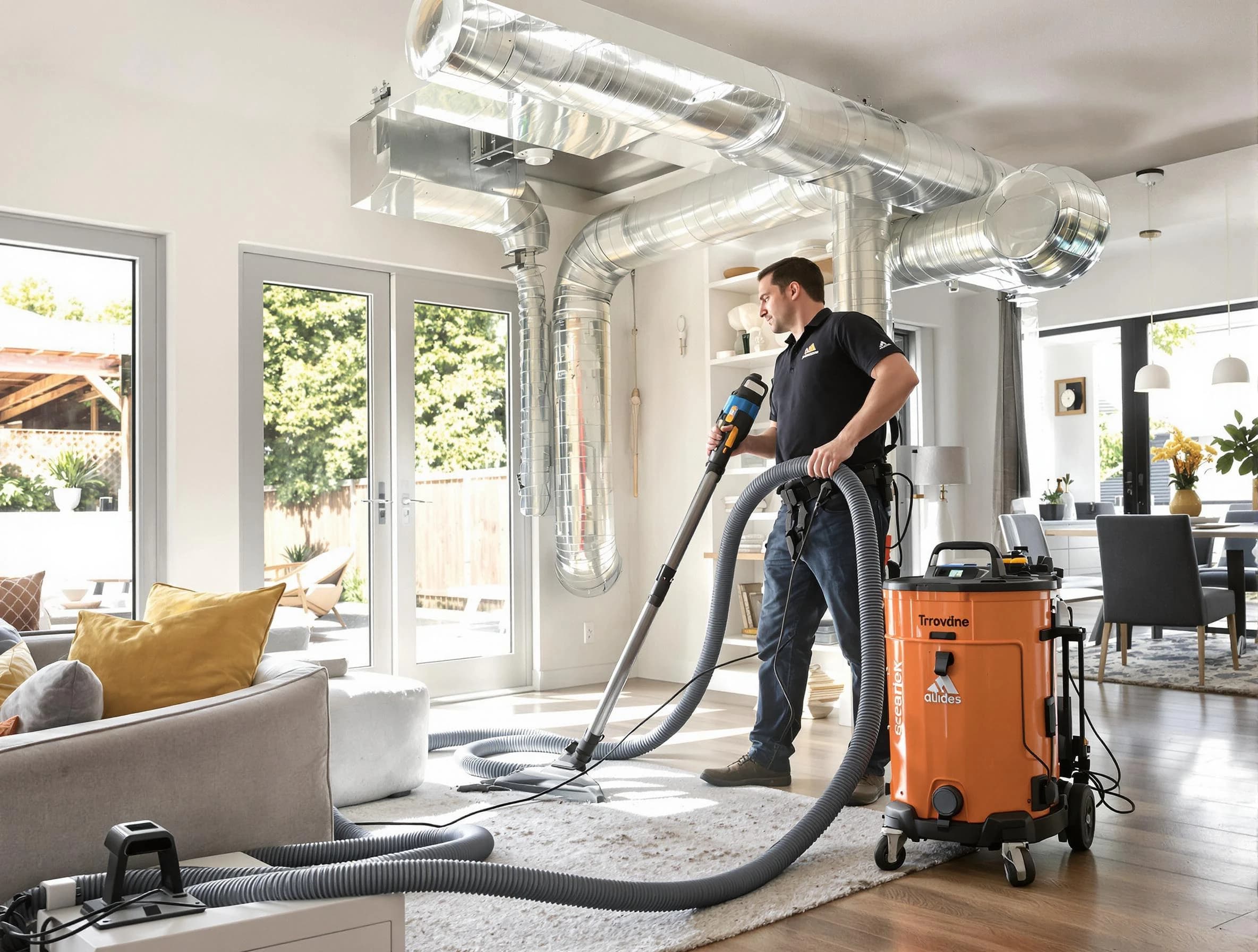 Tuscaloosa Air Duct Cleaning specialist performing thorough residential duct cleaning using advanced equipment in Tuscaloosa